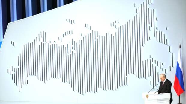 Президент России Владимир Путин на выступлении перед Совфедом/ Фото: kremlin.ru