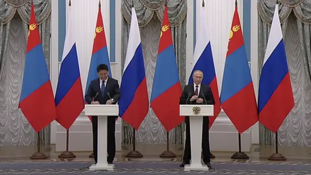 Путин и президент Монголии подвели итоги переговоров