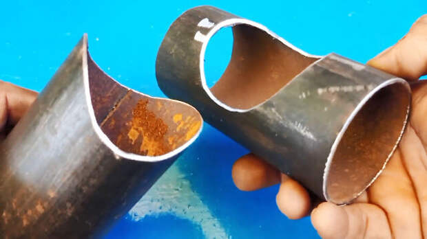 Врезка трубы в трубу плотно без зазоров под 90 градусов