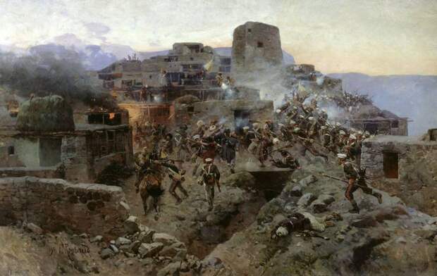 Рубо - Штурм аула Гимры. 1891
