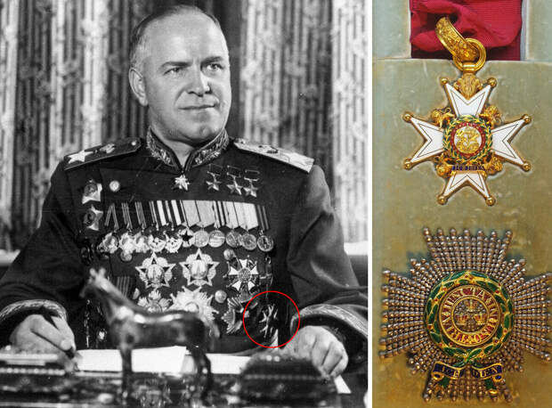 Слева: Маршал Советского Союза Георгий Жуков. Справа: Орден Бани. Sputnik; Borodun (CC BY-SA 4.0)