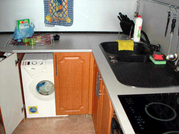 стиральные машинки на кухне как спрятать