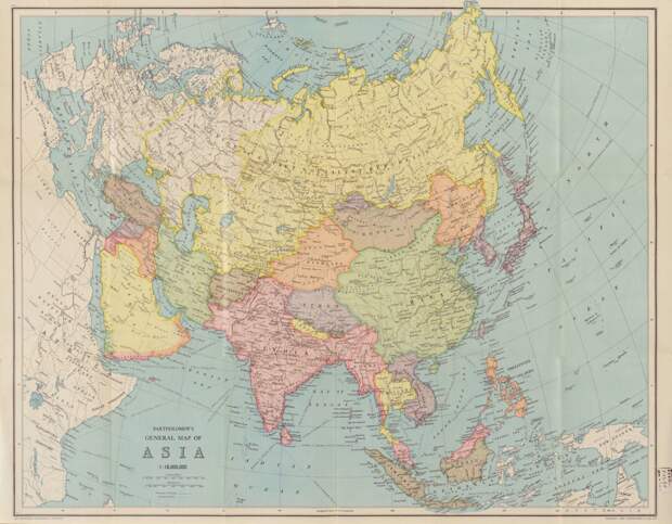 1940 год Азиатские владения России, азиатские карты, история, карта, картография, карты, подборка карт