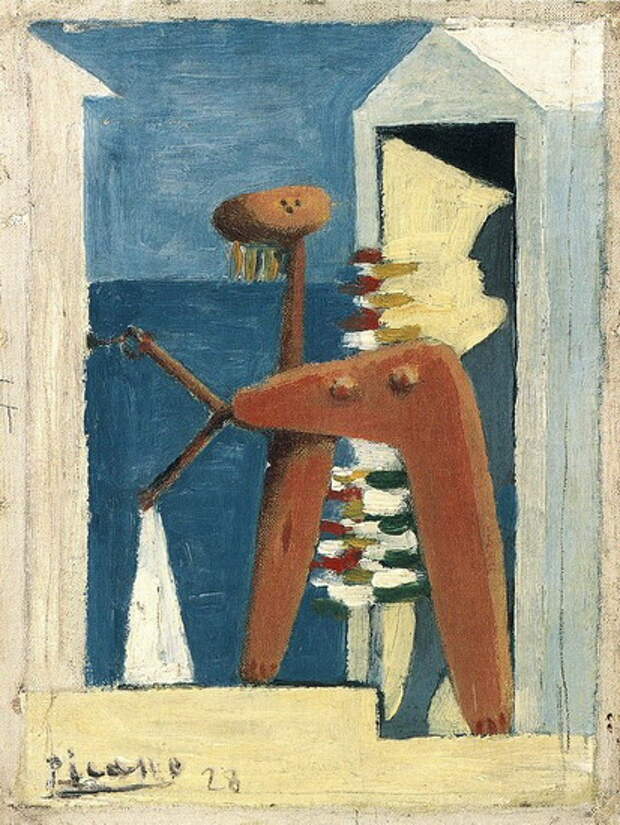 Пабло Пикассо. Купальщица у кабинки. 1928 год