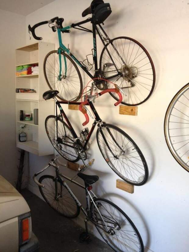 Хранение велосипедов в малогабаритных квартирах lifehack, идеи для дома, идеи для зала, идеи для спальной комнаты, крутота, полезности, хитрости