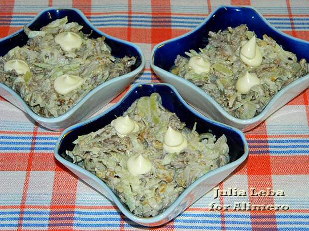 мясной салат рецепт