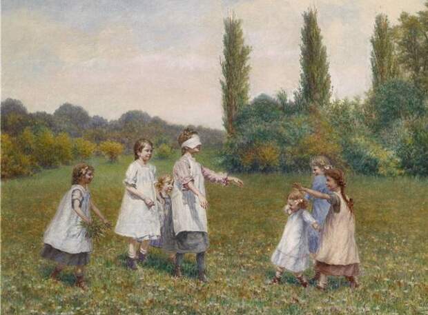 Карл Массманн (австриец, 1859 - 1929). Детские игры.