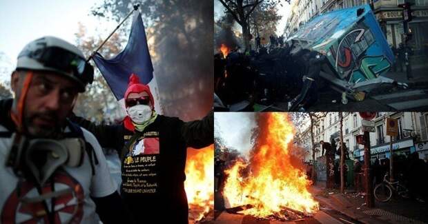 Поджигают машины и жгут файеры: в Париже протестуют против законопроекта «О глобальной безопасности»