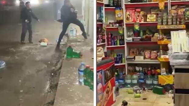 «Э, леее, я твою маму!»: сын дагестанского чиновника с собутыльниками устроил погром в магазине и напал на продавца