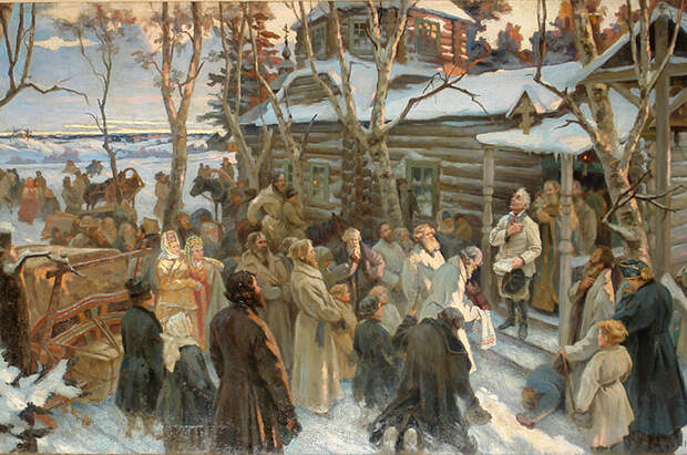 Н.А. Шабунин. Отъезд А. В. Суворова из села Кончанского в поход 1799 г. 