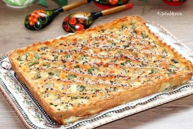 Закусочный пирог с мясом и стручковой фасолью: фото шаг 23