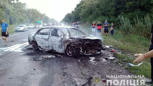 Последствия ДТП на участке дороги Полтава - Сумы, вблизи села Бричковка. 13 июля 2019