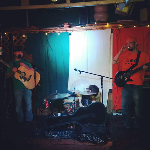 Played At An Irish Bar Last Night And Accidentally Dressed As The Flag Behind Us. It Was Dubbed 