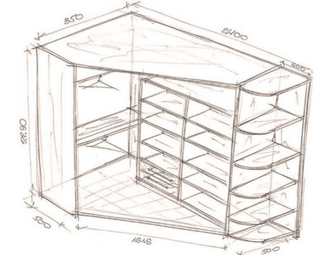 26 отличных идей с чертежами для создания шкафа мечты...