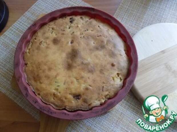 Заливной сметанно-геркулесовый пирог с капустой Для начинки