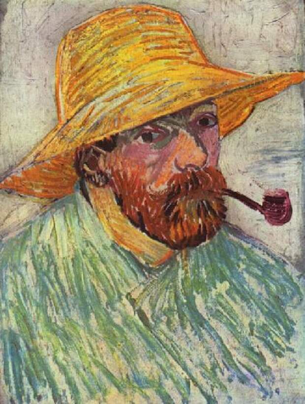 Винсент Ван Гог - Автопортрет в соломенной шляпе