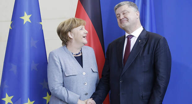 Канцлер Германии Ангела Меркель и Президент Украины Пётр Порошенко