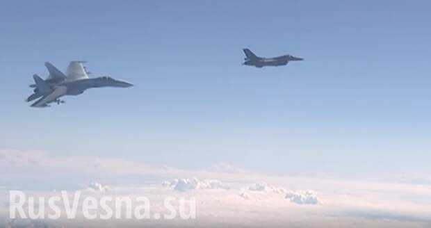 СРОЧНО: Появились кадры, как Су-27 «отгоняет» истребитель НАТО от самолета Шойгу (ВИДЕО) | Русская весна