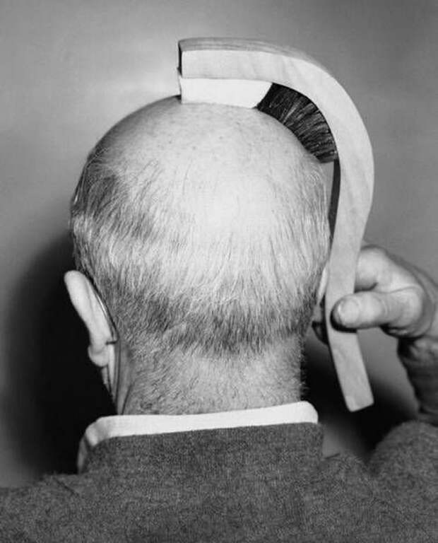 Щетка-расческа для лысых мужчин, 1950-е изобретения, история, курьезы