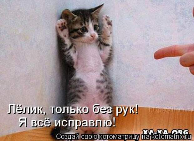 Лёлик, только без рук! Я всё исправлю!