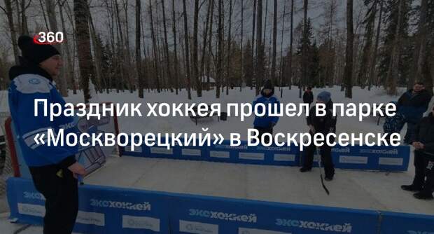 Праздник хоккея прошел в парке «Москворецкий» в Воскресенске