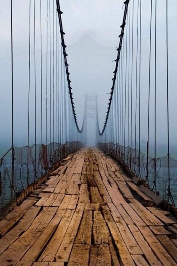Висячие мосты из российской глубинки висячий мост, мост, подвесной мост, река, эстетика