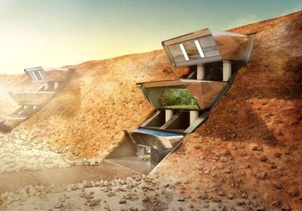 Как бы выглядели наши дома на Марсе
