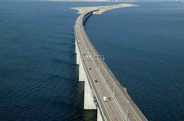 Удивительный мост-тоннель, соединяющий Данию и Швецию путешествия, факты, фото