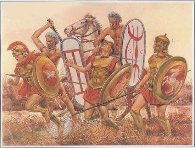 Галлы побеждают римлян в битве при Аллии в 387 году до н.э.