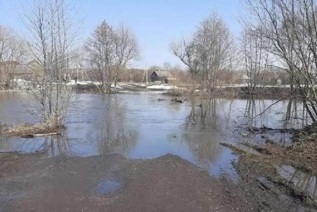 В Тамбовской области подтопило мост из-за подъёма воды в реке Кашма