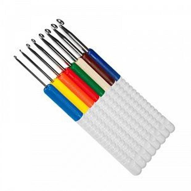 648-2 Набор крючков для вязания с пластиковой ручкой