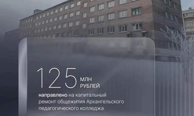 Общежитие Архангельского педагогического колледжа обновят в 2026 году за 125 млн рублей