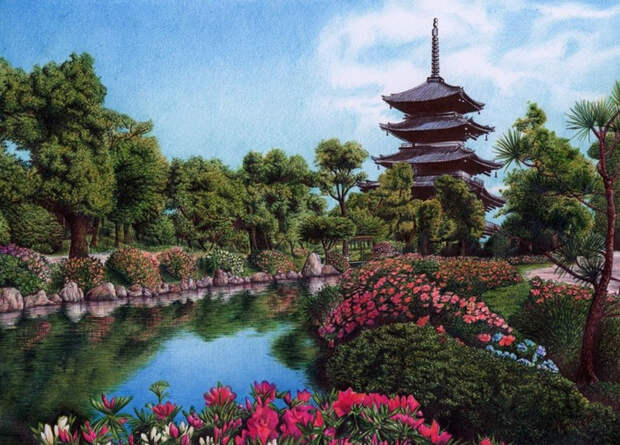 1347269506_palace_garden_in_kyoto__japan__bic_ballpoint_pen_by_vianaarts-d4n87wy (700x503, 448Kb)