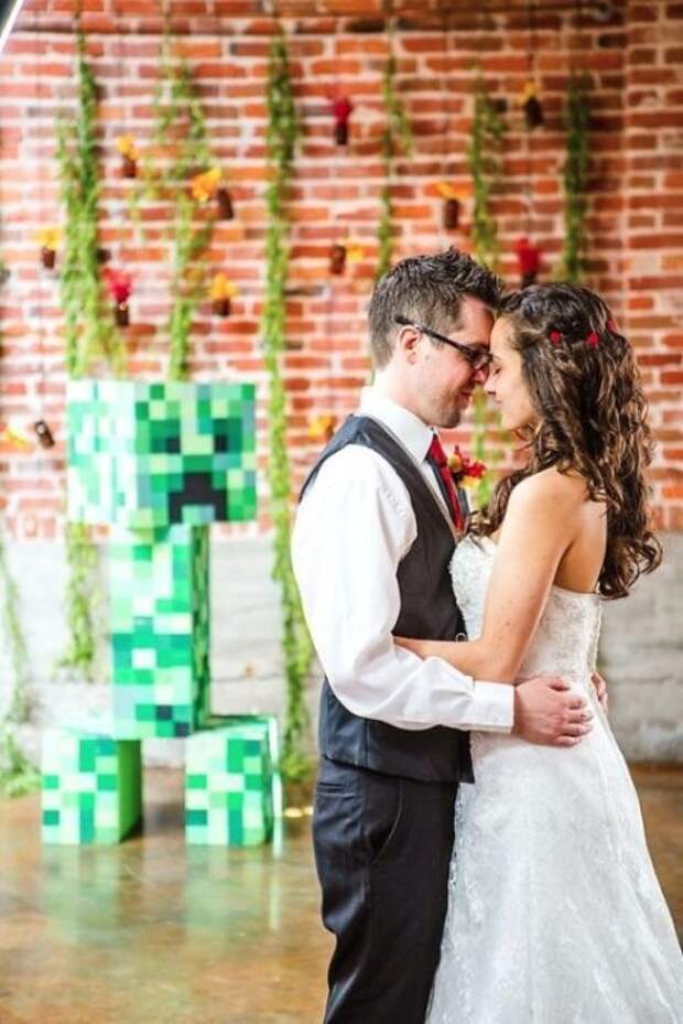 Свадьба в стиле Minecraft (63 фото)