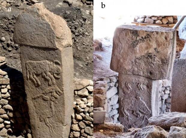 Найденный столб на территории храмового комплекса Гёбекли-Тепе