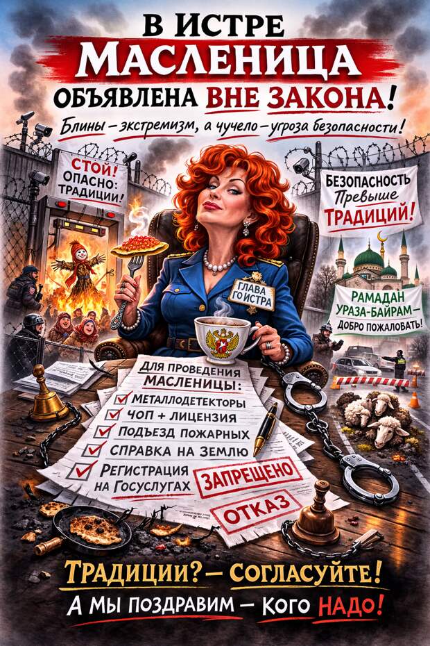 Администрацией Истры руководит враг России, который объявил Масленницу вне закона
