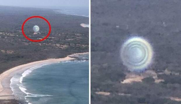 Туристы случайно сняли из самолета НЛО