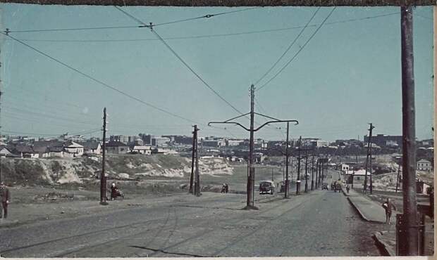 Сталино. Оккупация. Лето 1943 года. Будущий Ленинский проспект чуть выше района цирка. https://t.me/webmoney_dn/315274