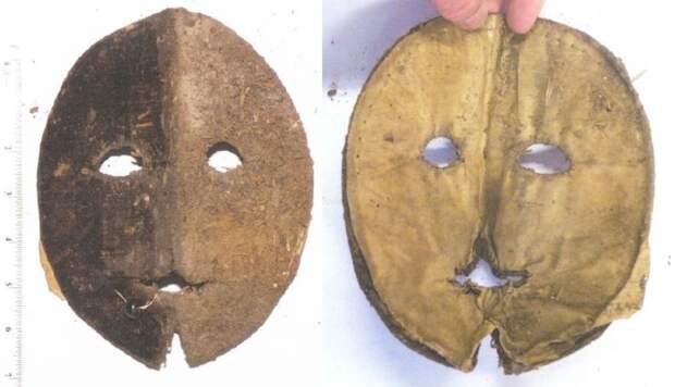 Женская маска от солнца XVI века, найденная в Давентри, Англия. | Фото: commons.wikimedia.org.