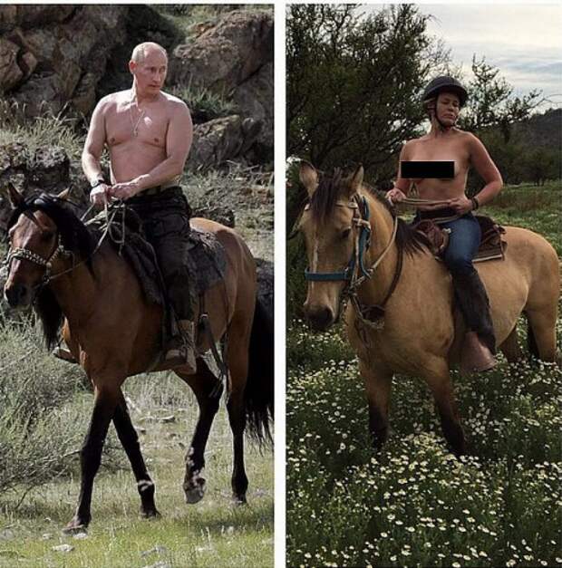 Политика президента России Владимира Путина обсуждается весь 2014 год, поэтому пародия американской ведущей Челси Хэндлер на него, стала резонансной. Внимание пользователей интернета вызвала не столько персона для троллинга, а то, что ведущая снялась топлес на коне.