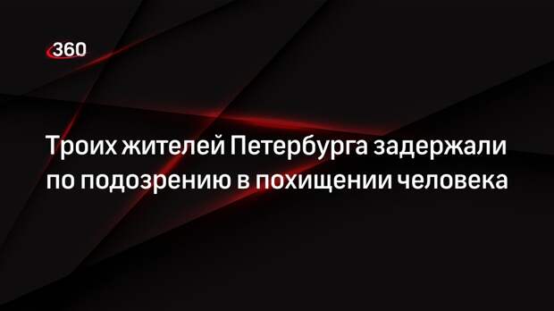 Троих жителей Петербурга задержали по подозрению в похищении человека