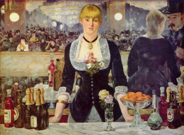 Мане, Бар в «Фоли-Бержер» (1882) Edouard_Manet, A Bar at the Folies-Bergère (2536 пикс)