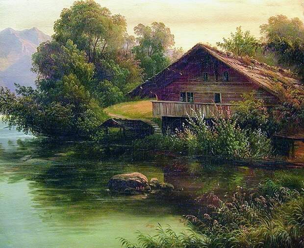 «У воды». (1860 год). Автор: А.И. Мещерский.