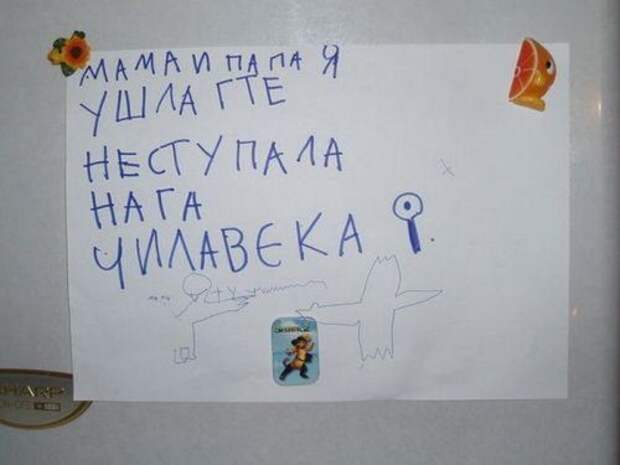 Смешные записки на холодильниках