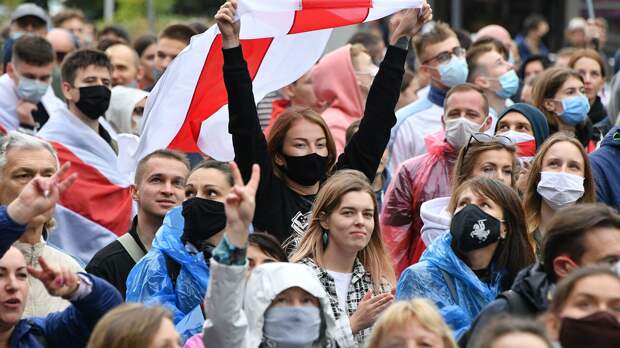 Во время несанкционированной акции протеста оппозиции в Минске - РИА Новости, 1920, 28.09.2020