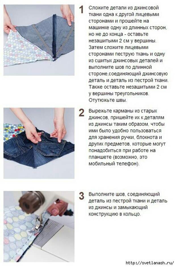 Джинсовая подставка под планшет (DIY)