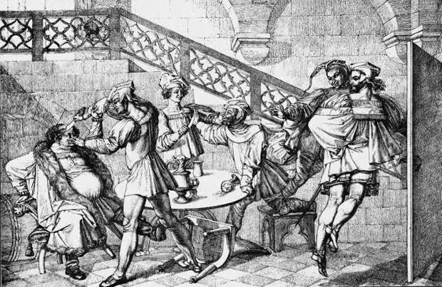 Пирушка в «Погребе Ауэрбаха». Иллюстрация к «Фаусту» В. Гете. П.-Й. фон Корнелиус. | Фото: romanbook.ru. Пирушка в «Погребе Ауэрбаха». Иллюстрация к «Фаусту» В. Гете. П.-Й. фон Корнелиус. | Фото: romanbook.ru.