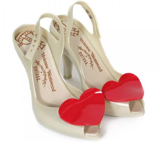 Босоножки на каблуках Vivienne Westwood for Melissa Red Heart Lady Dragon