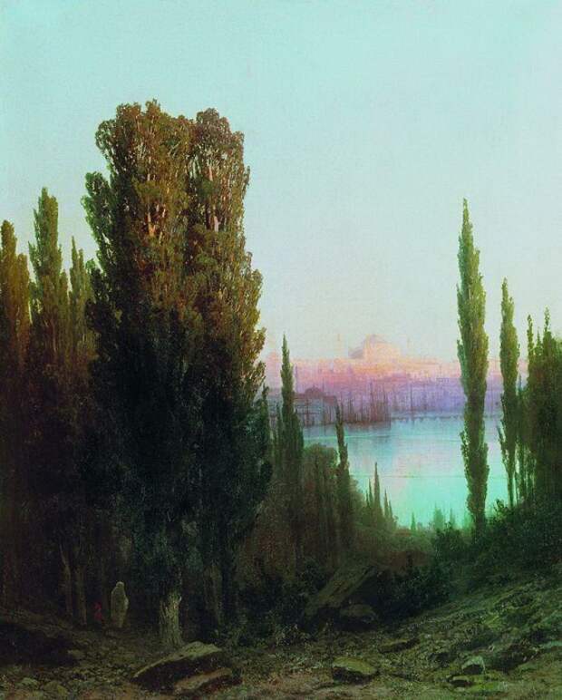«Вид турецкого города». (1878 год). Луганский художественный музей. Автор: А.И. Мещерский.
