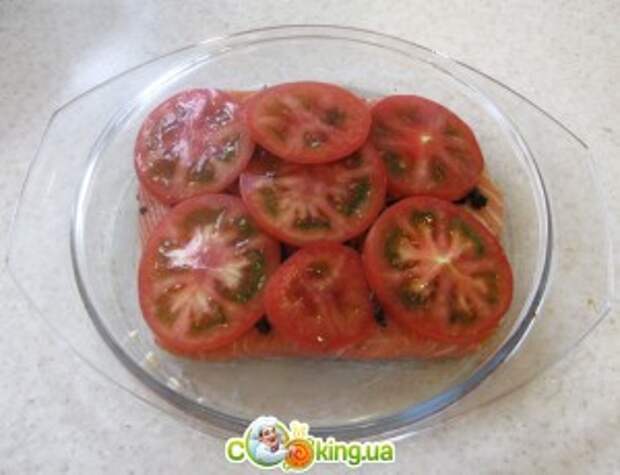 Лосось запеченный с маслинами, помидорами и сыром - приготовление 